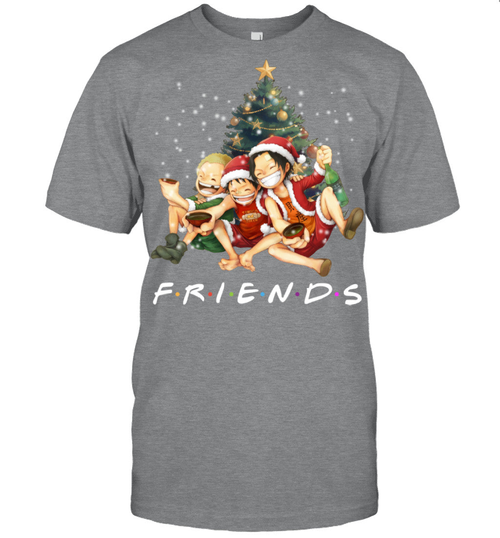 One Piece Friends Christmas T-Shirt – Luffy, Ace & Sabo Holiday Tee