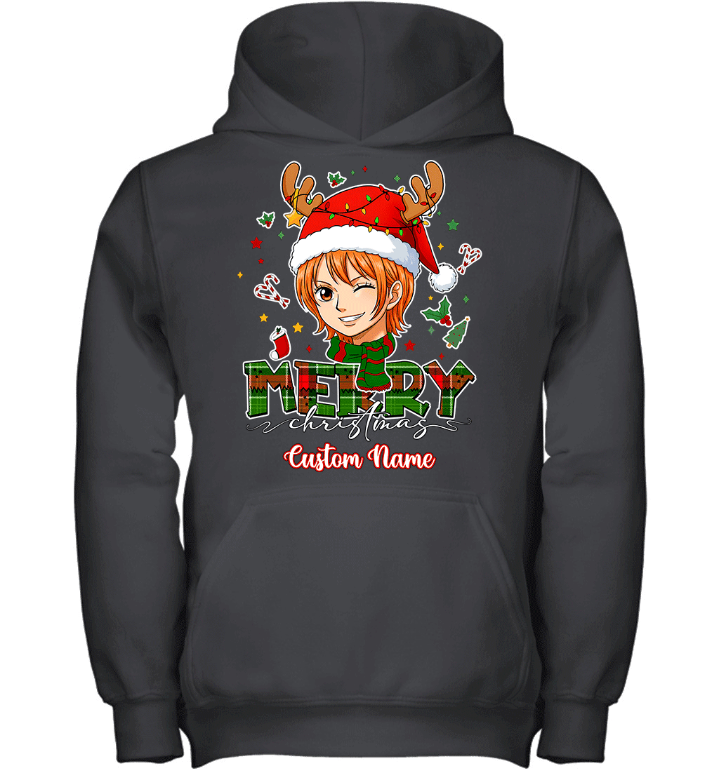 One Piece Nami Christmas – Add Your Name For A Festive Touch Graphic T-shirt