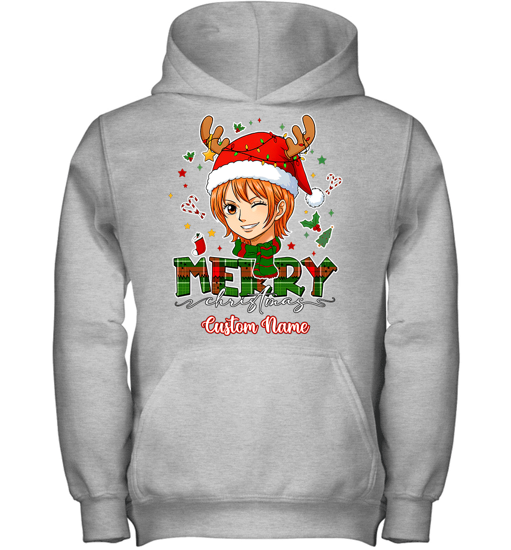One Piece Nami Christmas – Add Your Name For A Festive Touch Graphic T-shirt