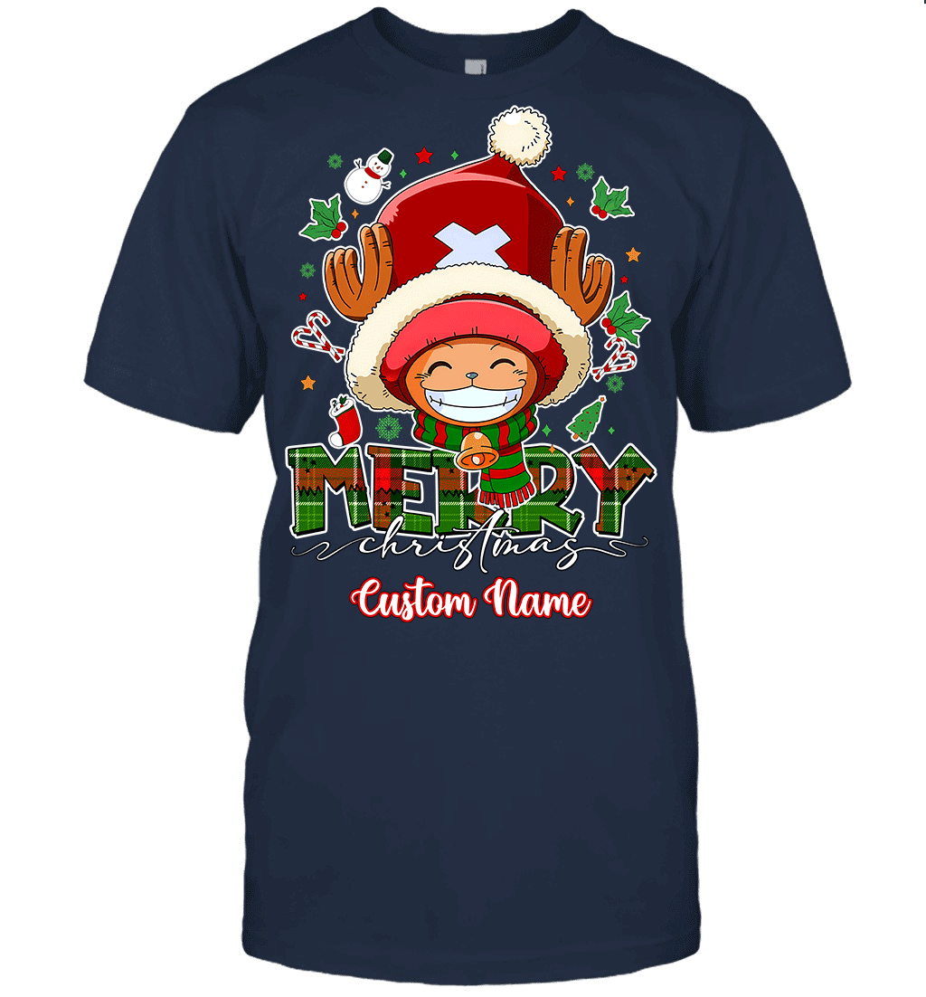 One Piece Chopper Christmas – Add Your Name For A Festive Touch Graphic T-shirt