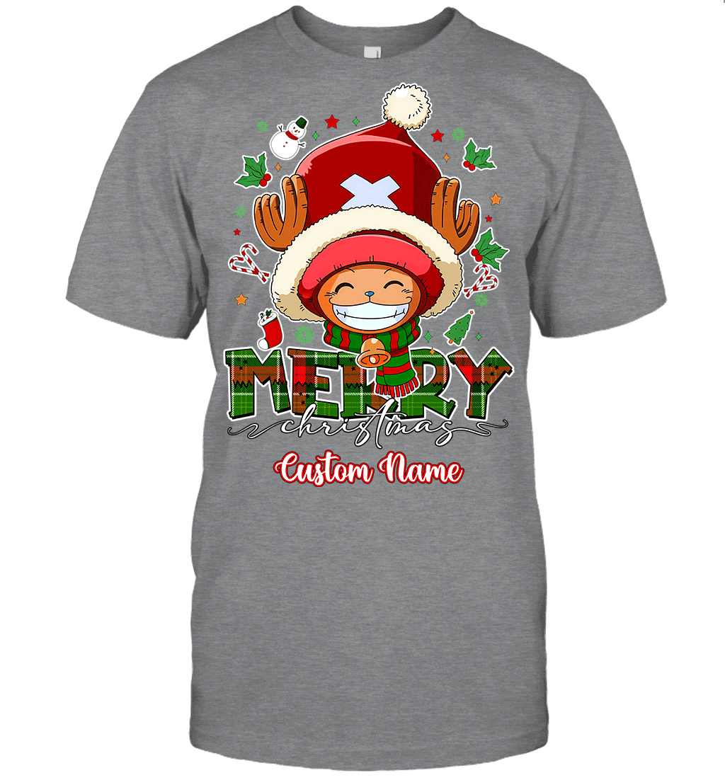 One Piece Chopper Christmas – Add Your Name For A Festive Touch Graphic T-shirt