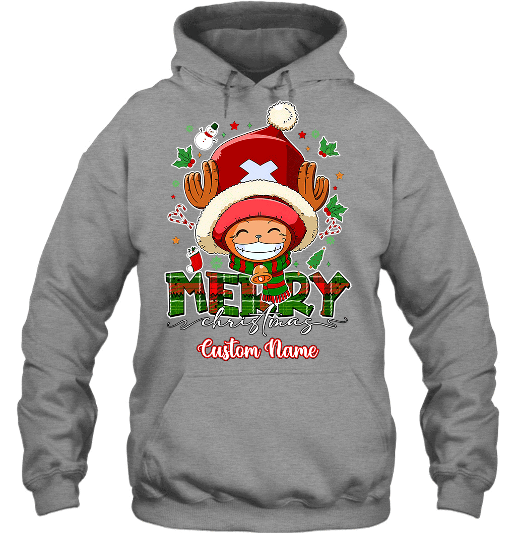 One Piece Chopper Christmas – Add Your Name For A Festive Touch Graphic T-shirt