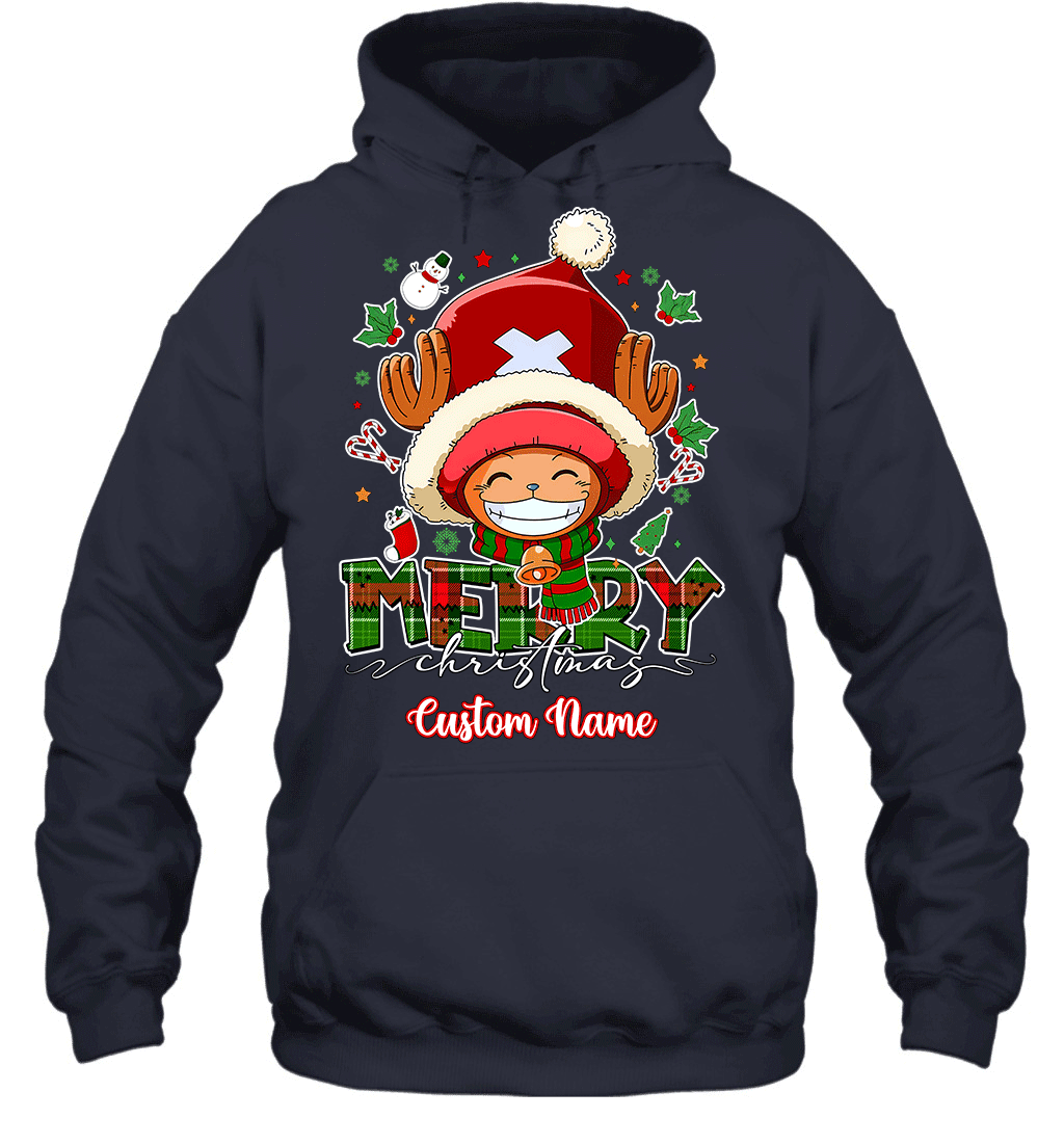 One Piece Chopper Christmas – Add Your Name For A Festive Touch Graphic T-shirt