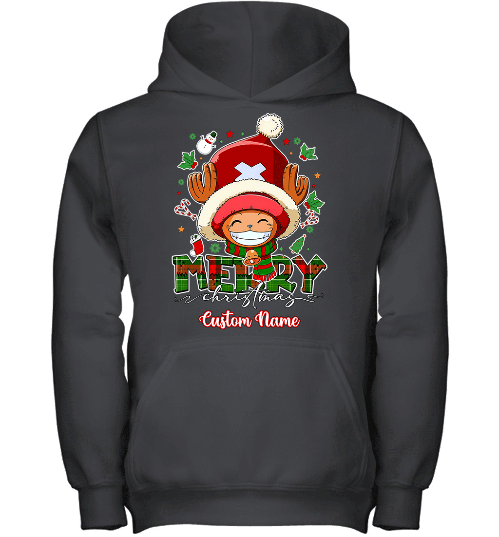 One Piece Chopper Christmas – Add Your Name For A Festive Touch Graphic T-shirt