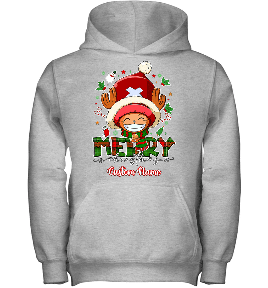 One Piece Chopper Christmas – Add Your Name For A Festive Touch Graphic T-shirt