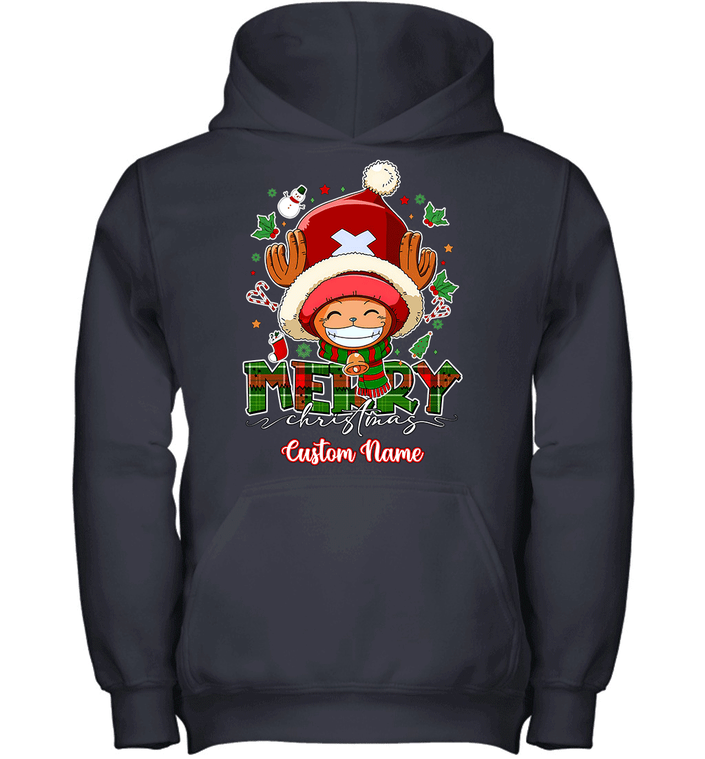 One Piece Chopper Christmas – Add Your Name For A Festive Touch Graphic T-shirt