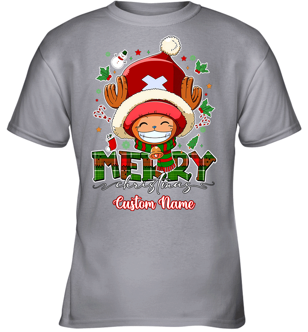 One Piece Chopper Christmas – Add Your Name For A Festive Touch Graphic T-shirt