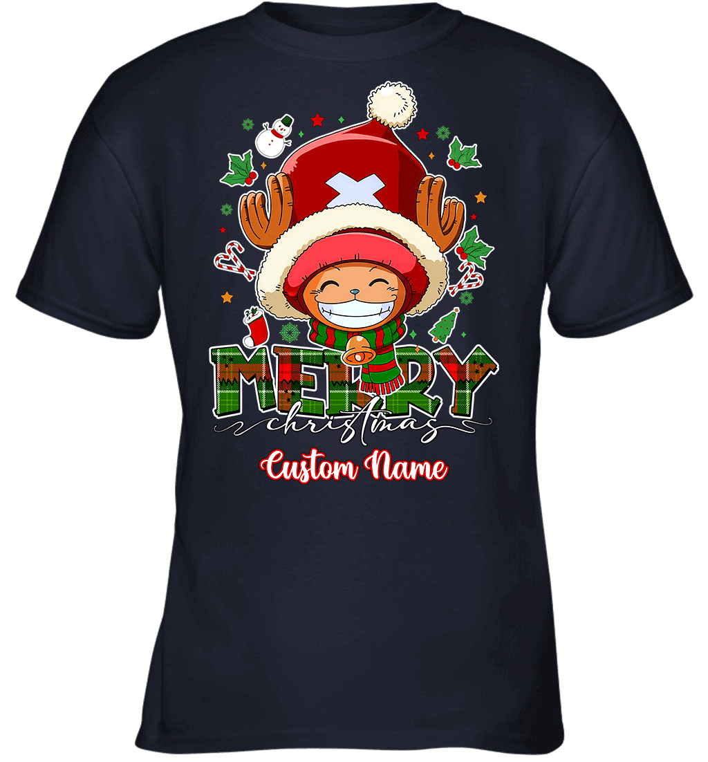 One Piece Chopper Christmas – Add Your Name For A Festive Touch Graphic T-shirt