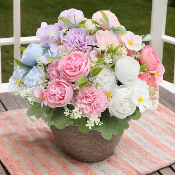 6 Color Rose Peony Artificial Flowers