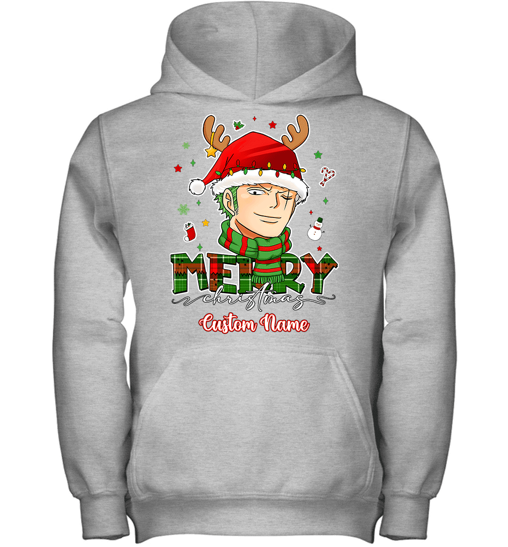 One Piece Zoro Christmas – Add Your Name For A Festive Touch Graphic T-shirt