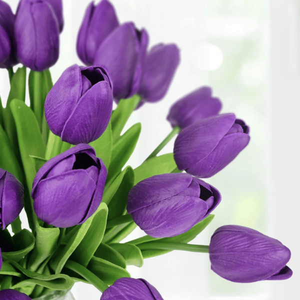 30PCS Real Touch Artificial Tulip Flowers