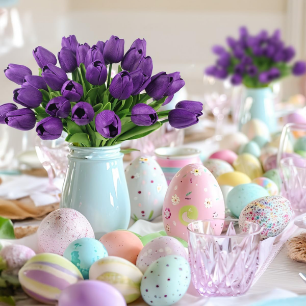 30PCS Real Touch Artificial Tulip Flowers