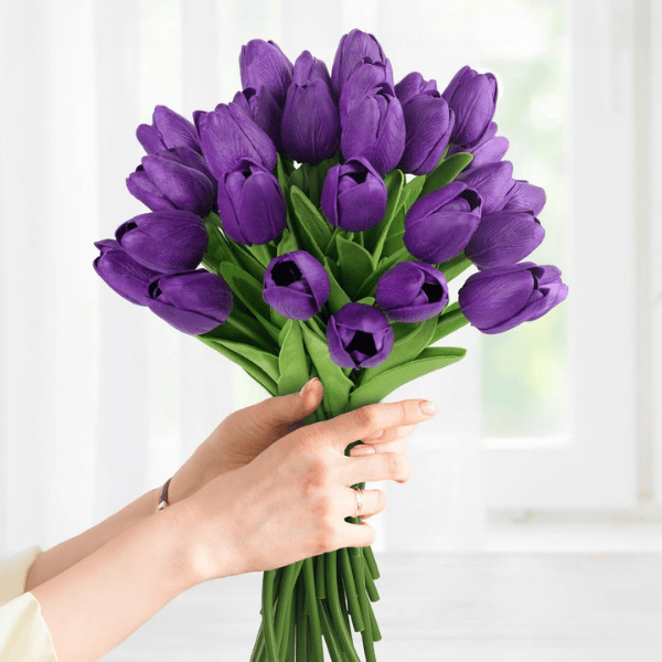 30PCS Real Touch Artificial Tulip Flowers