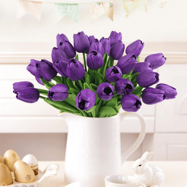 30PCS Real Touch Artificial Tulip Flowers
