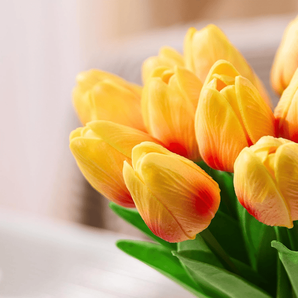 30PCS Artificial Orange Tulip Flowers