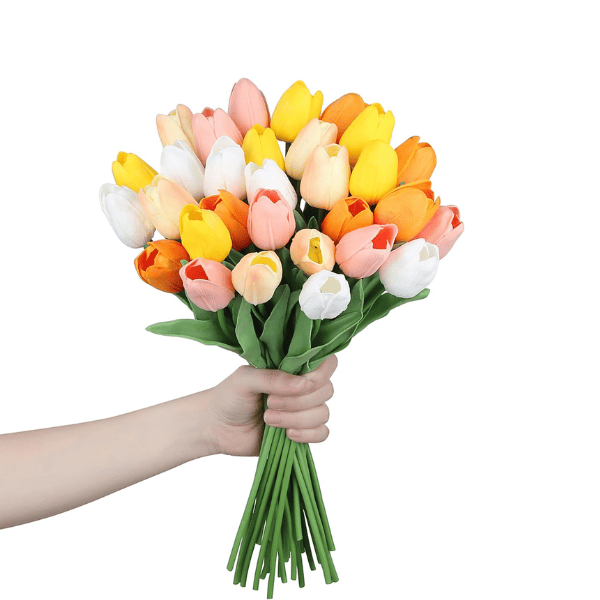 15PCS Artificial Silk Tulip Flowers