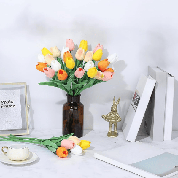 15PCS Artificial Silk Tulip Flowers