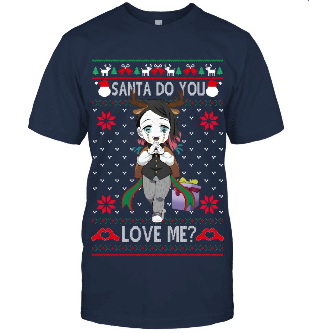 Enmu Demon Slayer Santa Do You Love Me Ugly Christmas T-Shirt