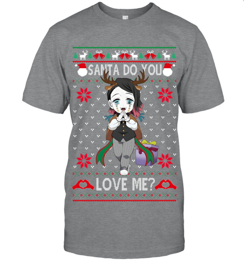 Enmu Demon Slayer Santa Do You Love Me Ugly Christmas T-Shirt