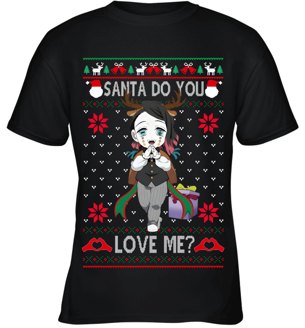Enmu Demon Slayer Santa Do You Love Me Ugly Christmas T-Shirt
