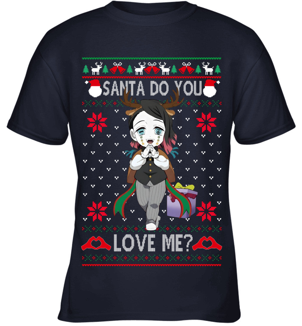 Enmu Demon Slayer Santa Do You Love Me Ugly Christmas T-Shirt