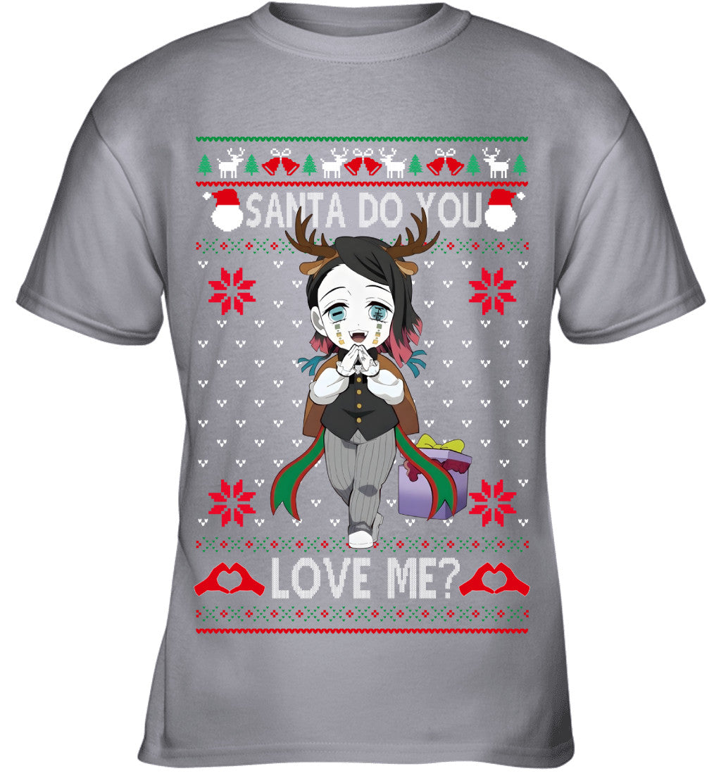 Enmu Demon Slayer Santa Do You Love Me Ugly Christmas T-Shirt