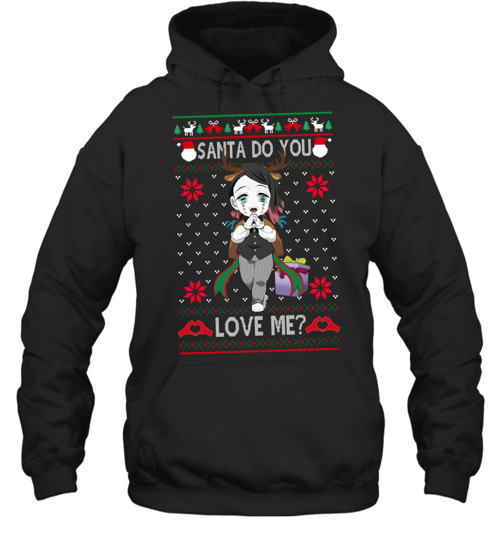 Enmu Demon Slayer Santa Do You Love Me Ugly Christmas T-Shirt
