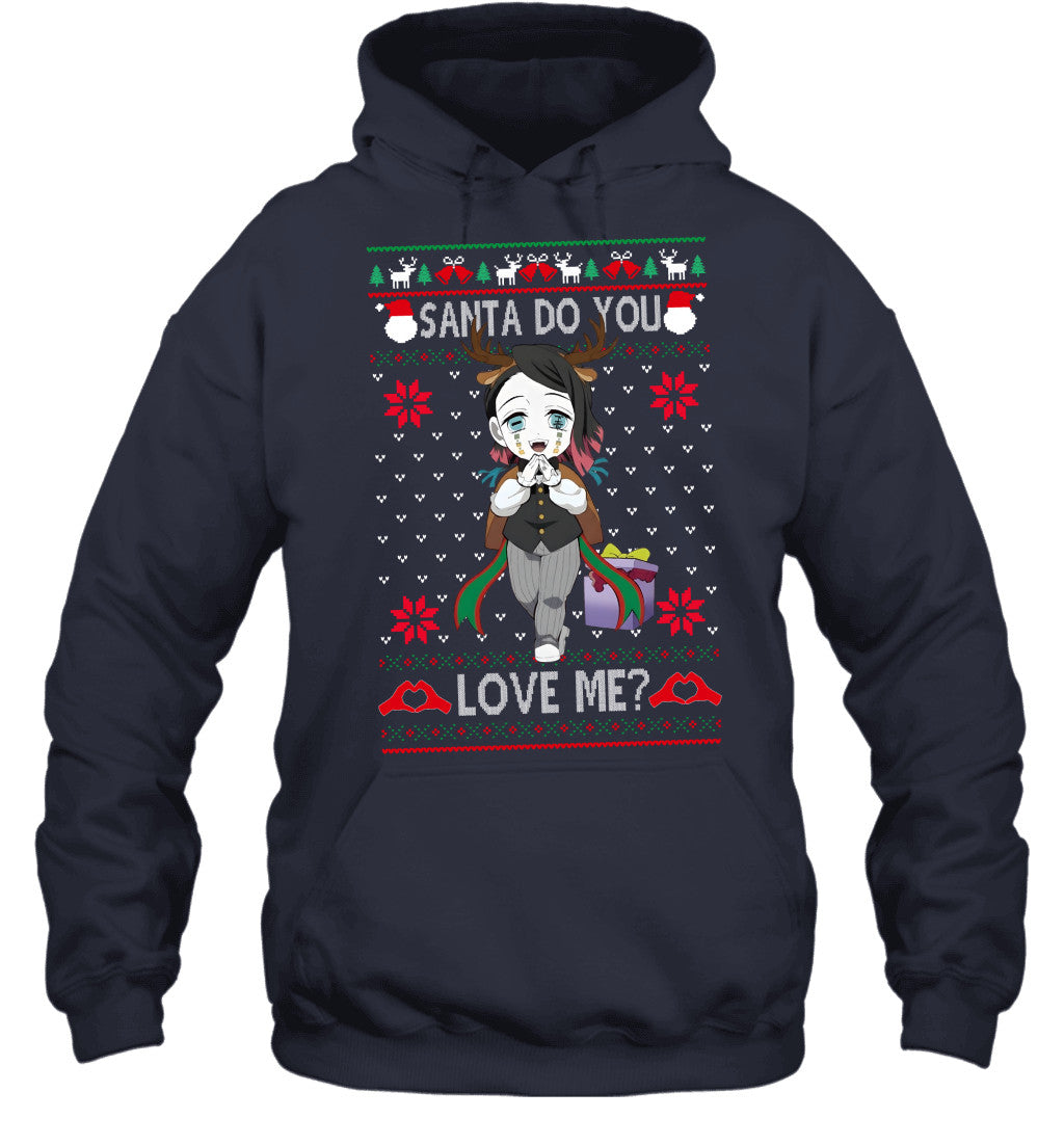 Enmu Demon Slayer Santa Do You Love Me Ugly Christmas T-Shirt