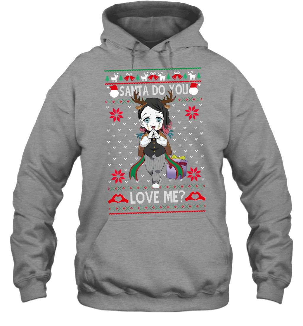 Enmu Demon Slayer Santa Do You Love Me Ugly Christmas T-Shirt