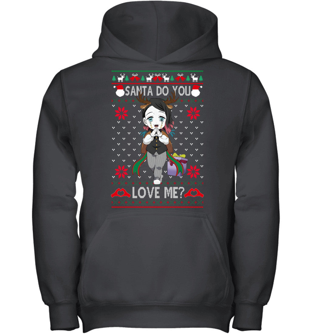 Enmu Demon Slayer Santa Do You Love Me Ugly Christmas T-Shirt