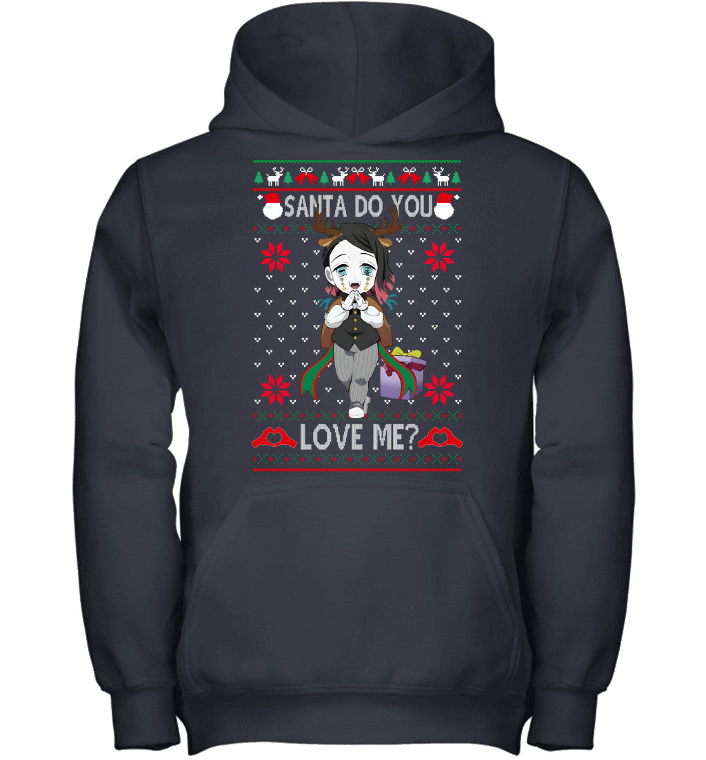 Enmu Demon Slayer Santa Do You Love Me Ugly Christmas T-Shirt