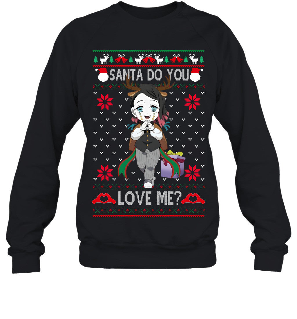 Enmu Demon Slayer Santa Do You Love Me Ugly Christmas T-Shirt