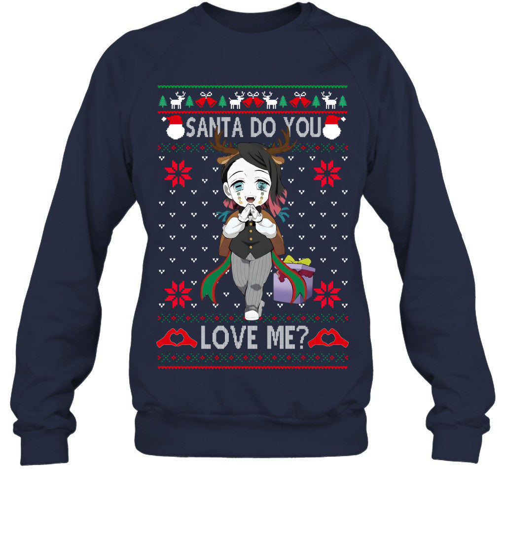 Enmu Demon Slayer Santa Do You Love Me Ugly Christmas T-Shirt