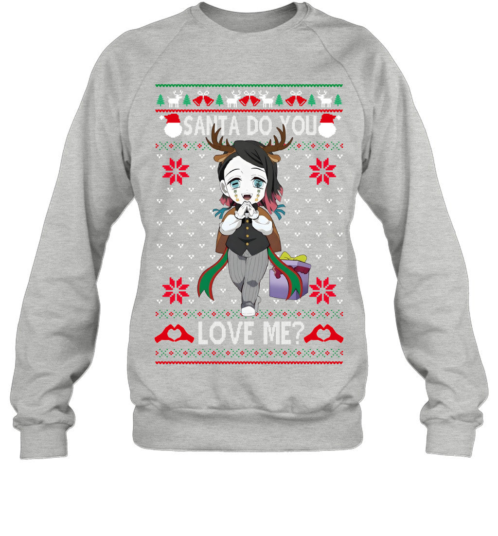 Enmu Demon Slayer Santa Do You Love Me Ugly Christmas T-Shirt