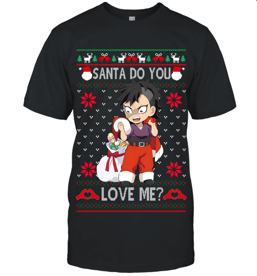 Genya Shinazugawa Demon Slayer Santa Do You Love Me Ugly Christmas T-Shirt