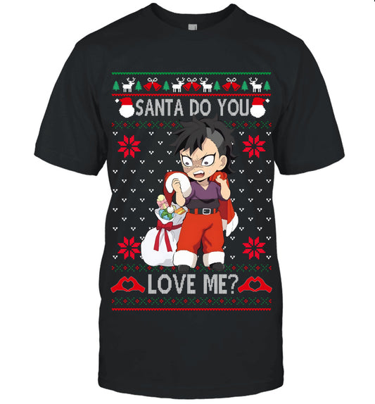 Genya Shinazugawa Demon Slayer Santa Do You Love Me Ugly Christmas T-Shirt