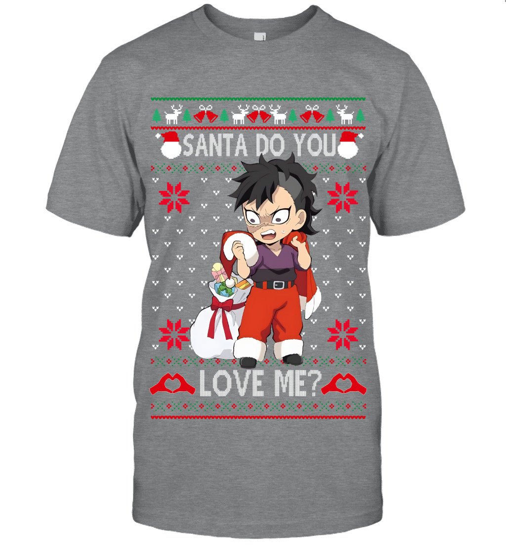 Genya Shinazugawa Demon Slayer Santa Do You Love Me Ugly Christmas T-Shirt