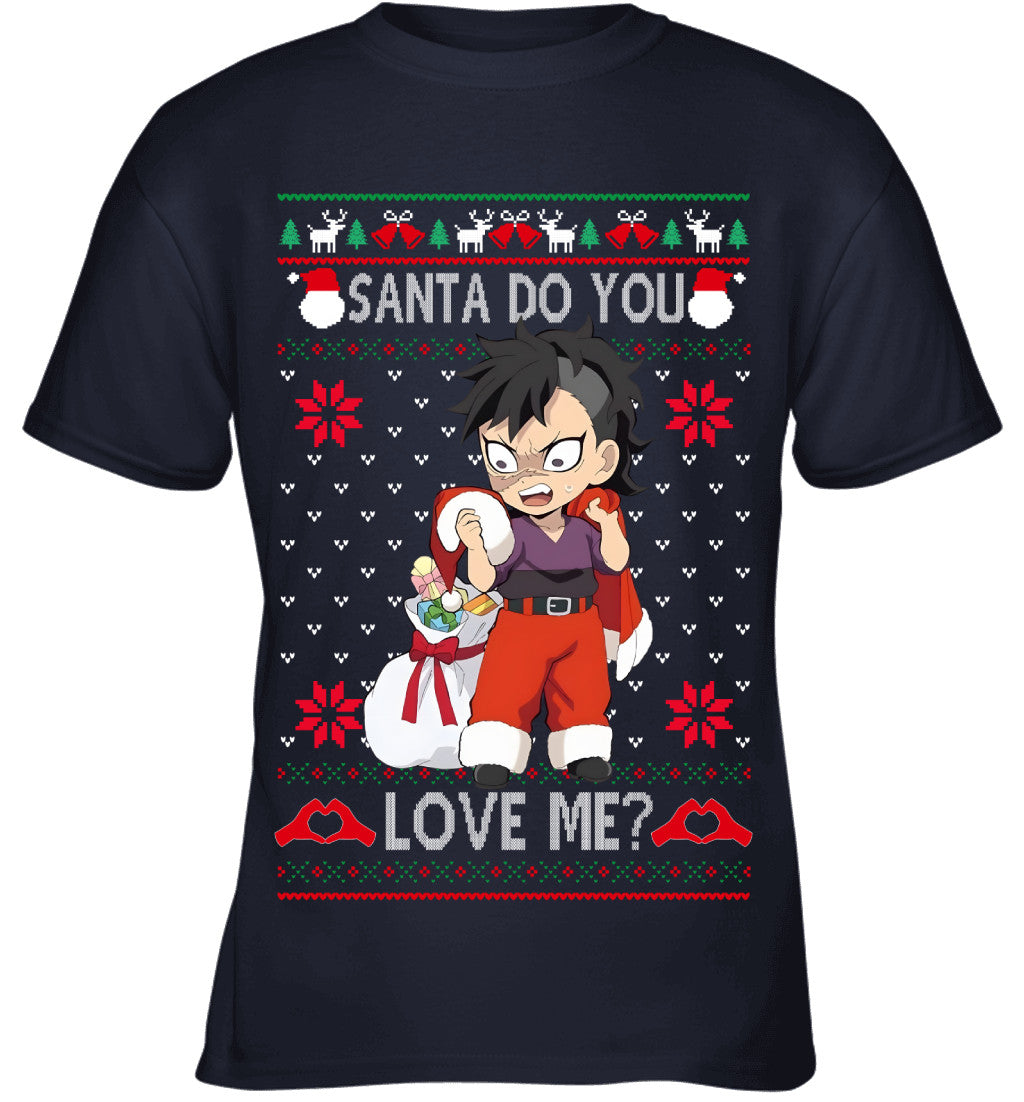 Genya Shinazugawa Demon Slayer Santa Do You Love Me Ugly Christmas T-Shirt