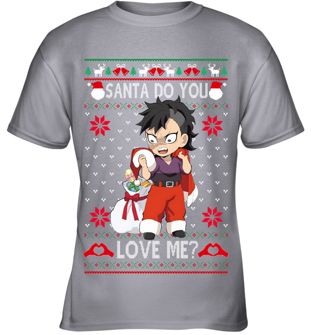 Genya Shinazugawa Demon Slayer Santa Do You Love Me Ugly Christmas T-Shirt