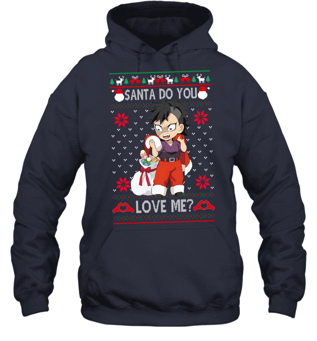 Genya Shinazugawa Demon Slayer Santa Do You Love Me Ugly Christmas T-Shirt