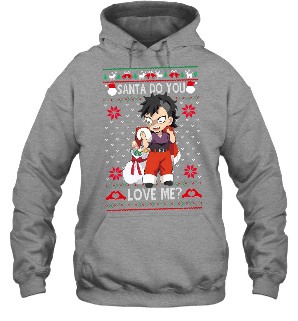 Genya Shinazugawa Demon Slayer Santa Do You Love Me Ugly Christmas T-Shirt