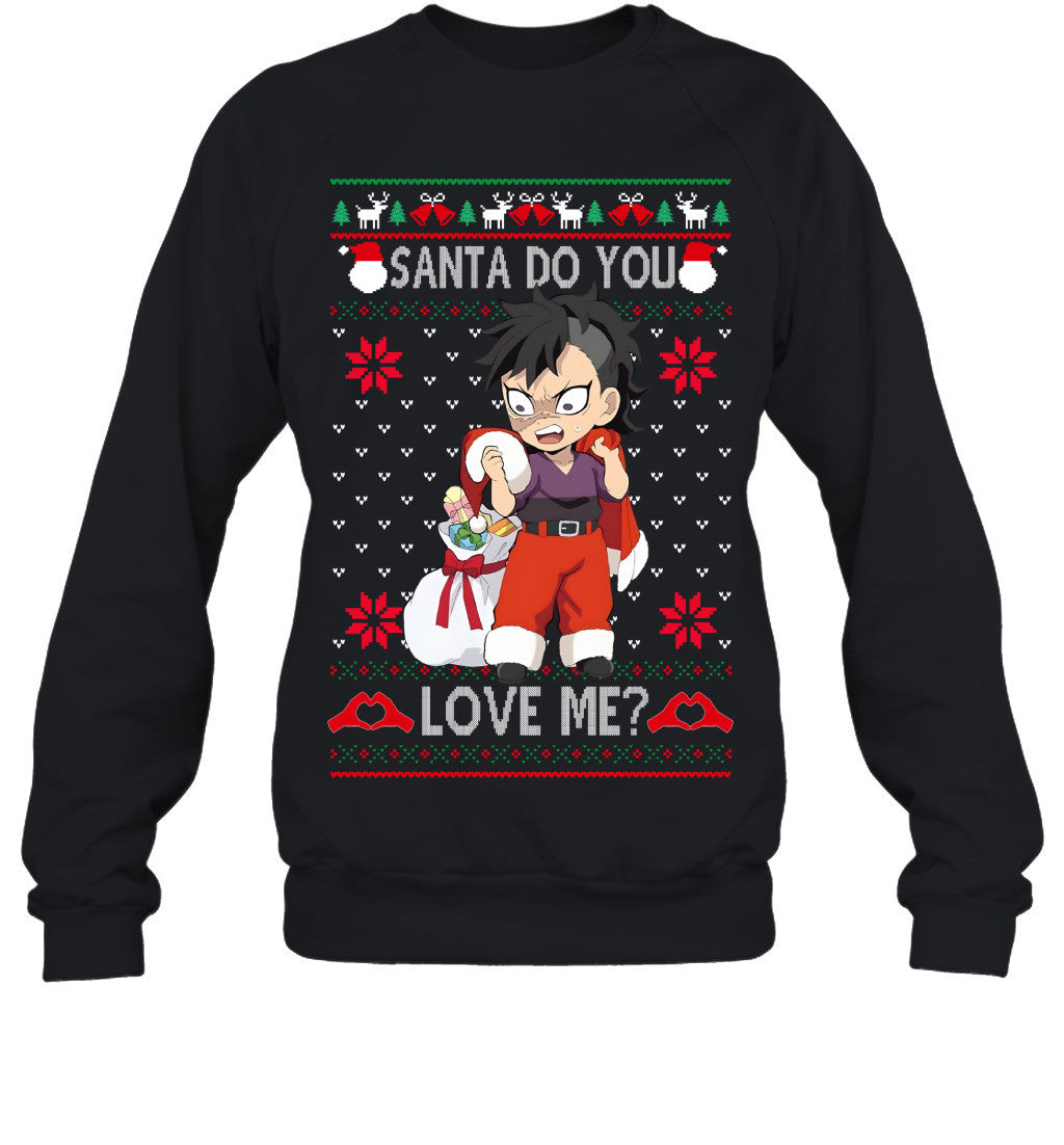 Genya Shinazugawa Demon Slayer Santa Do You Love Me Ugly Christmas T-Shirt