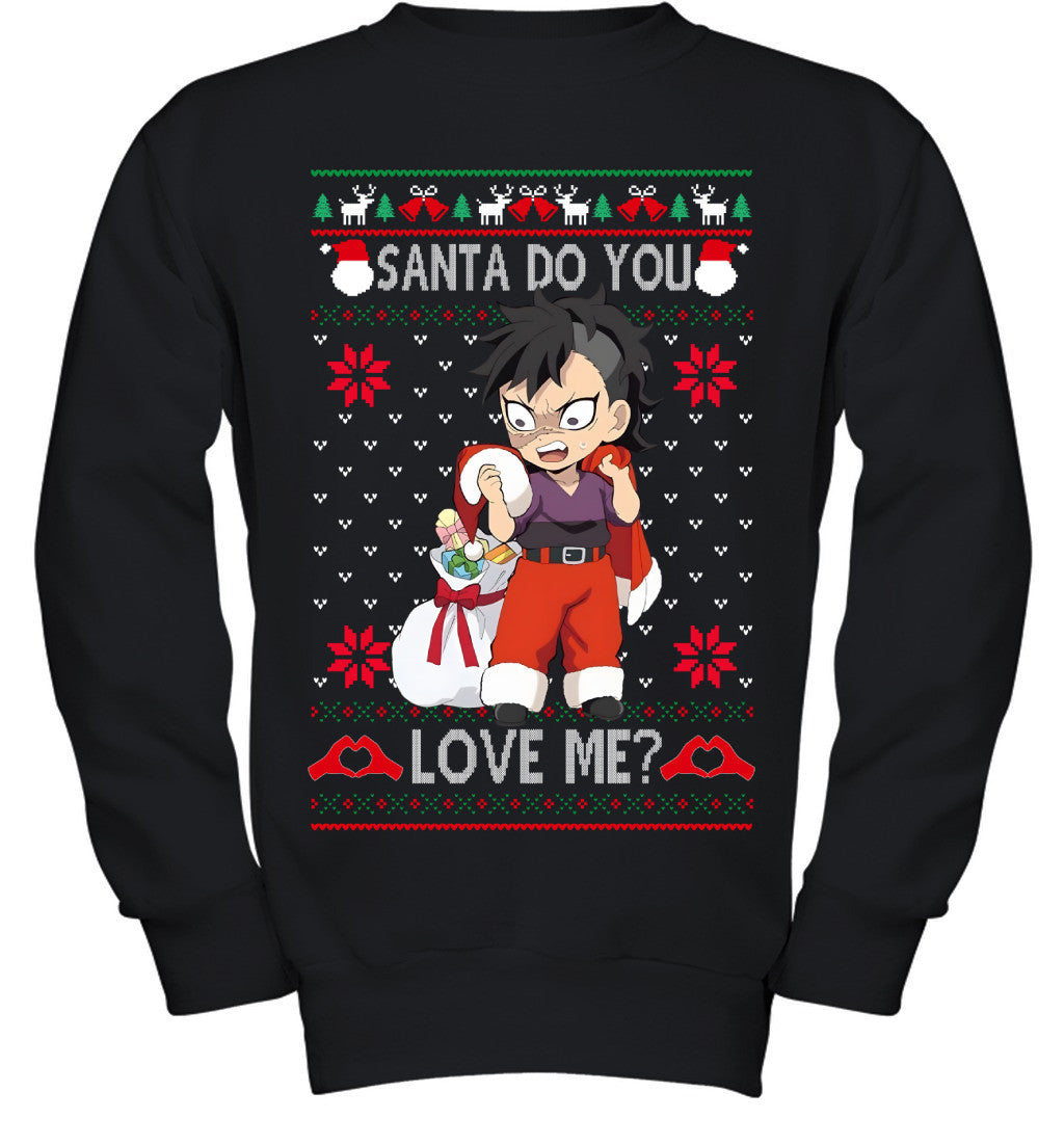 Genya Shinazugawa Demon Slayer Santa Do You Love Me Ugly Christmas T-Shirt