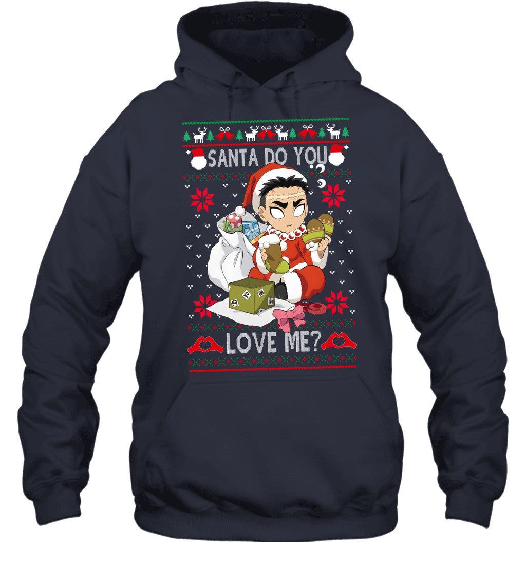 Gyomei Himejima Demon Slayer Santa Do You Love Me Ugly Christmas T-Shirt
