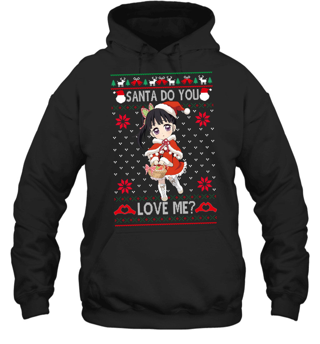Kanao Tsuyuri Demon Slayer Santa Do You Love Me Ugly Christmas T-Shirt