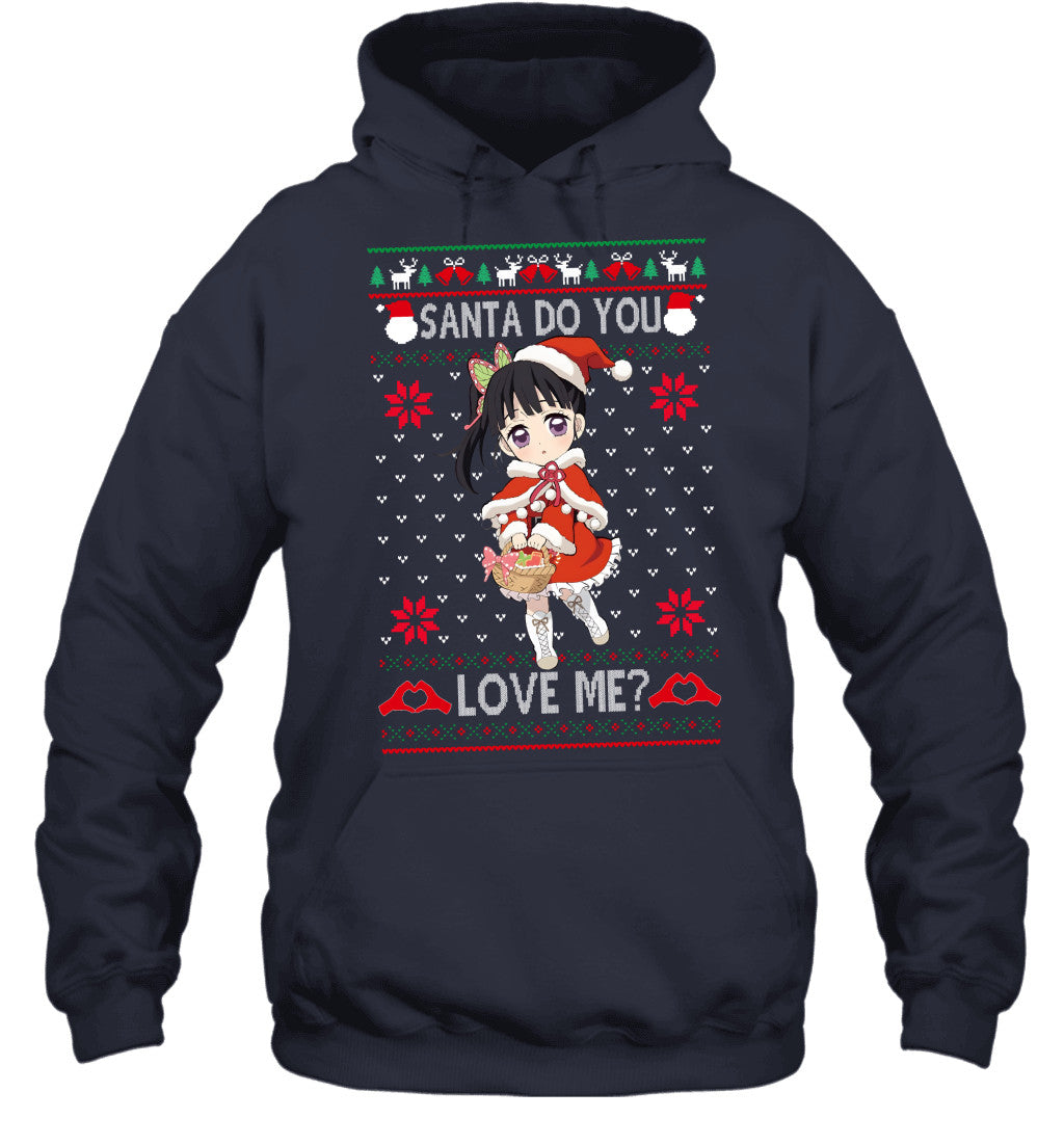 Kanao Tsuyuri Demon Slayer Santa Do You Love Me Ugly Christmas T-Shirt
