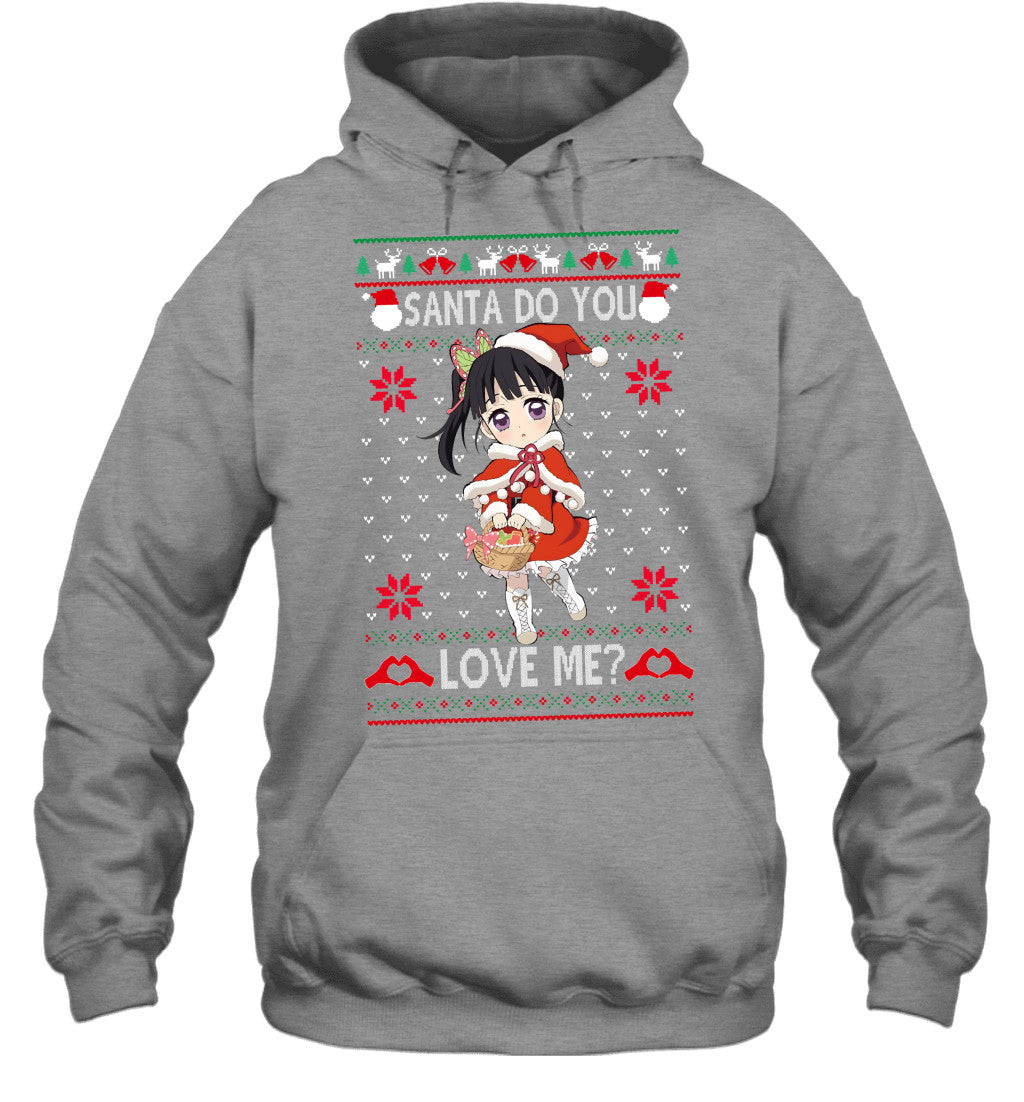 Kanao Tsuyuri Demon Slayer Santa Do You Love Me Ugly Christmas T-Shirt