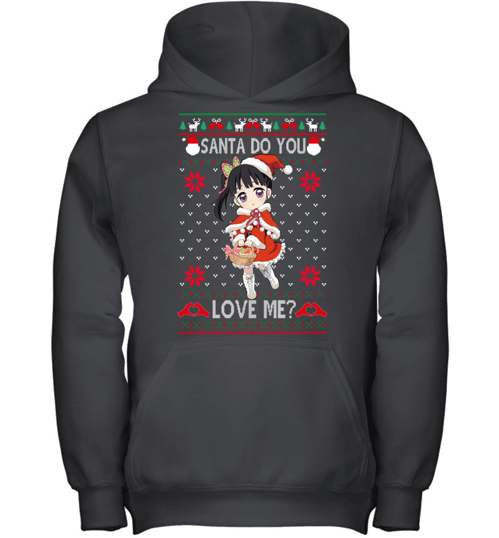 Kanao Tsuyuri Demon Slayer Santa Do You Love Me Ugly Christmas T-Shirt