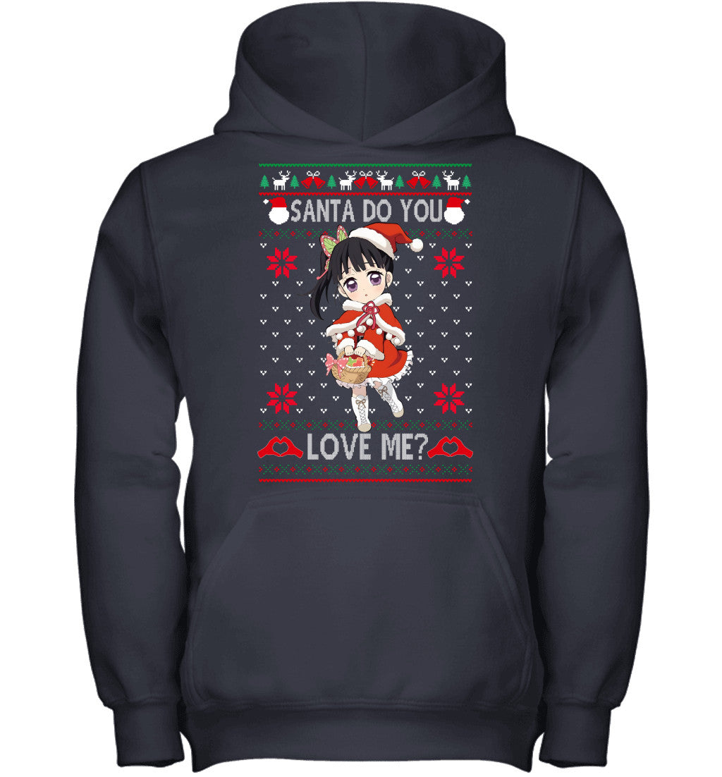 Kanao Tsuyuri Demon Slayer Santa Do You Love Me Ugly Christmas T-Shirt