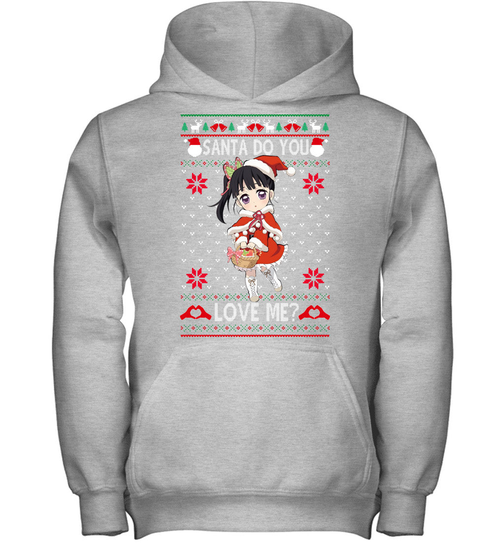Kanao Tsuyuri Demon Slayer Santa Do You Love Me Ugly Christmas T-Shirt